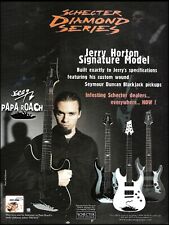 Papa Roach Jerry Horton Signature Model Black White Schecter guitar series ad picture
