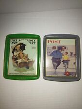 Vintage Collectors Series Tin Trays by Norman Rockwell Made in England picture