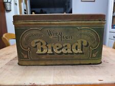 VTG Wheat Heart Bread Tin Box 1977 R&D Co. Primitive Country Cottage Farmhouse  picture