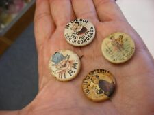 Lot of 4 Vintage Pin Pinback Button - Hassan Cigarettes & American Pepsin Gum picture