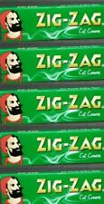 5x Zig Zag Green Rolling Papers Cut Corners *Best Price* *24 Hr USA SHIPPED* picture