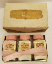 Vintage Wrisley Sachet Paquet Set 3 Jars Rose Pine Lavender NIB RARE HTF Unused picture