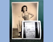 1950s antique JOANN CARPENTER PHOTOGRAPH signed MISS DELAWARE COUNTY PINUP GIRL picture