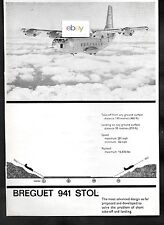 BREGUET 941 FRANCE 40 PASSENGER AIRLINER 1963 STOL 281 MPH TAKE OFF 460 FT AD picture
