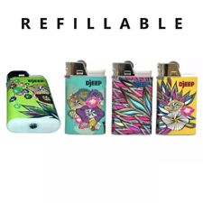 🔥 REFILLABLE Djeep Vibrant Series Lighter + Spare Flint • Modified Bic picture