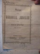 1856 SONGS FOR THE BIENNIAL JUBILEE OF THE CLASS OF '58 YALE COLLEGE, NEW HAVEN picture