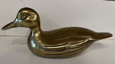 Vintage Genuine Solid Large Brass Duck picture