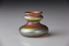 VINTAGE L. C. TIFFANY FAVRILE IRIDESCENT SMALL ART GLASS INKWELL picture