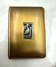 Golden Metal Mondaine Compact with Pelican on Front # 20632 picture
