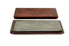 Vintage Sharpening Stone inside Old Wooden Case 2 Sided 8