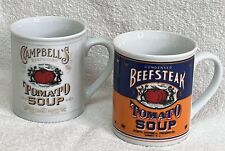 Vintage Campbell's Tomato Soup 125th Anniversary Coffee Tea Mug Cup Set of 2 picture