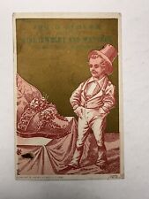Victorian Jewelers Trade Card JNO G GLOVER Kalamazoo MI 1883 B79 picture