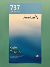2021 AMERICAN AIRLINES SAFETY CARD--737 BLUE picture