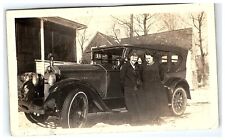 Vintage Photo Real Automobile Car Early Classic Model Two Women Pose picture