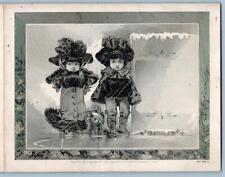 1885 HERBERT GORDON TAILOR PARK ROW NYC JOHN LOWELL ENGRAVING TRADE CARD FOLDER picture