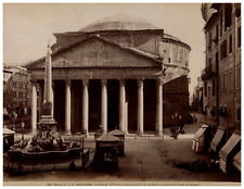 Italy, Roma, Il Panteon Vintage Albumen Print, Photo. Ed. Alinari Tirage albu picture