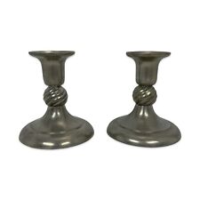 Set Of 2 Royal Holland Daalderop Pewter Candle Holders Made In Portugal picture