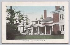 Cornish New Hampshire, West Porch Harlakenden Churchill Home, Vintage Postcard picture