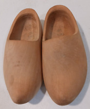 Wooden Dutch Clogs Shoes Vintage 9” Decor Hand Carved picture