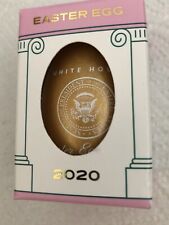 TRUMP 2020 WHITE HOUSE GOLD EASTER EGG w BOX SIGNED DONALD PRESIDENT REPUBLICAN picture