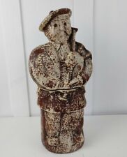 Antique Wood Or Paper Mache Wine Cooler Man Playing Bagpipes About 15