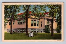 Greenville OH-Ohio, Carnegie Library Building, Cannon, Antique Vintage Postcard picture