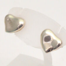 Tiffany Co. Full Heart Earrings 925 Silver Weight Approx. 1.9G Brand Jewelry Acc picture