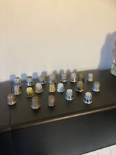 VINTAGE LOT OF 20 SEWING THIMBLES METAL/BRASS picture