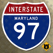 Maryland Interstate 97 highway marker 1957 road sign Baltimore Annapolis 12x12 picture