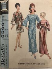 1960s McCalls UNCUT Sewing Pattern 8506 Misses Robe in Two Lengths Size 10 picture