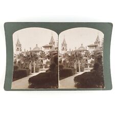 Flagler College St Augustine Stereoview c1902 Florida Palm Trees Photo A1907 picture