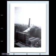 Vintage Photo DOWNTOWN SKYLINE CHIMNEY SMOKE STACK PARKING LOT picture