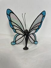 Stained Glass Art Nouveau Style Metal Lady w/butterfly Wings 8