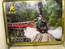 Puffing Billy  Railway Train Empty Mac's Collectible Tin Container Display picture