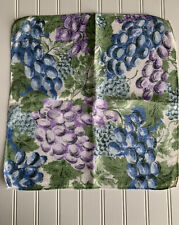 Stunning Vintage Linen Cloth Napkins Wine Grapes Garden Blue Green Purple 7- 15” picture