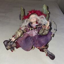 Whimsical Forest Fairy Woodland Elf 41/2” Sitting Ornament picture