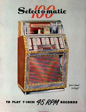 1950s J.P. Seeburg Corp Select O Matic 100 Jukebox CHICAGO Co Color Flyer picture