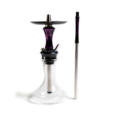 ESS Hookah Big Jony Kit with Glass Value, Stainless Steel Mine (Lilac Black) picture