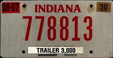 Vintage Indiana License Plate -  - Single Plate 2010 Crafting Birthday nostalgic picture