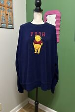 Vintage The Disney Store Sweatshirt Winnie The Pooh Blue Plus 2X 2XL picture