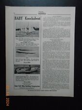 1924 Cape Cod Ship Building Corporation Baby Knockabout boat AD Wareham Mass MA picture