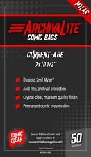 Current Age Mylar Comic Bags (50) - Comic Clear - No-seal Closure Type picture
