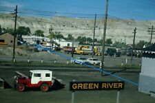 6X 1968 35mm Slides Union Pacific Railroad Locomotive Green River, WY #1047 picture