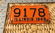 1948 Illinois MOTORCYCLE License Plate ALPCA Harley BMW Indian Norton 9178 picture