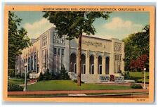 Chautauqua New York NY Postcard Norton Memorial Hall Chautauqua Institution 1940 picture