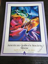 Rare SIGNED 2001 Paducah, Kentucky American Quilter's Society Poster picture