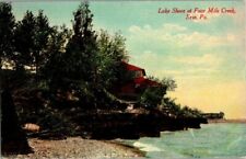 1908. LAKE SHORE AT FOUR MILE CREEK. ERIE, PA. POSTCARD. SM11 picture