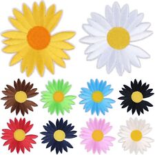 10/100Pcs Embroidered Flower Patches Iron/Sew on Fabric Applique Patch Badge picture