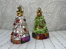 Kurt Adler Glass Christmas Tree Ornament KSA 5 Inches Presents Candy Cane Lot 2 picture