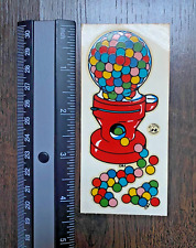 Vintage 80’s BJ Decal Specialties Clear Sticker Strip- Gumball Machine  - Rare picture
